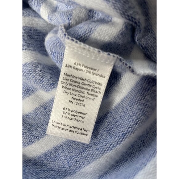 VINEYARD VINES Girl's Blue & White Striped Crewneck Mini Dress L - Picture 8 of 9